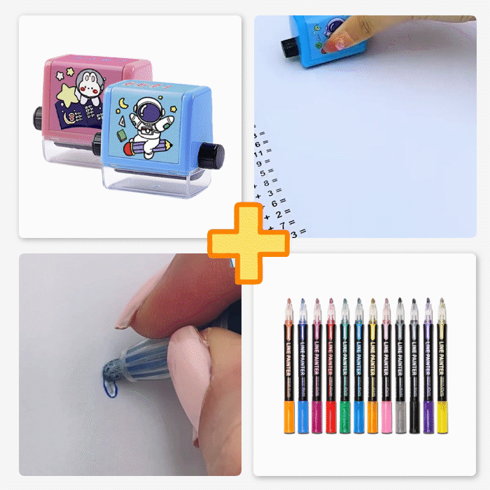 Mathroller + Silver Markers SET