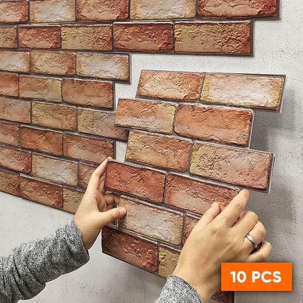 Autocolante 3d de perete cu aspect de caramida - Wallsticker