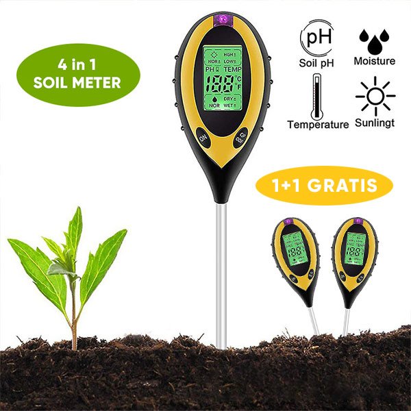 Tester de sol 4 în 1 - Soiltesty (1+1 GRATUIT)