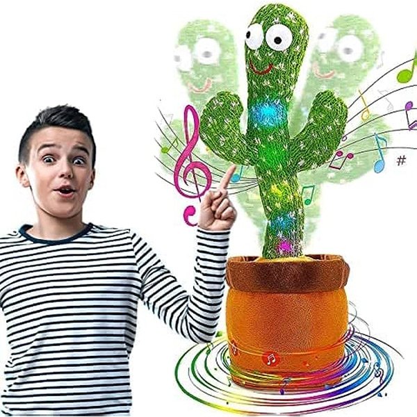Cactusul dansator și cântăreț interactiv de pluș (1+1 GRATIS) - Cactus