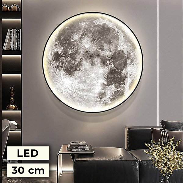 Lampă de perete mare în formă de lună, 30 cm - Glowmoon