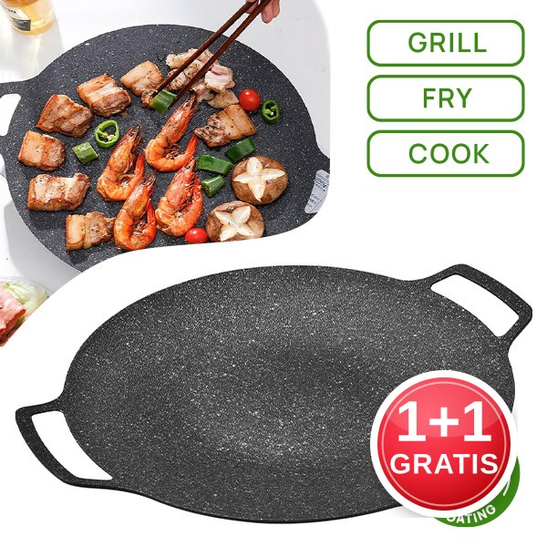 Tigaie rotundă coreeană - Bbqpan (1 + 1 GRATIS)