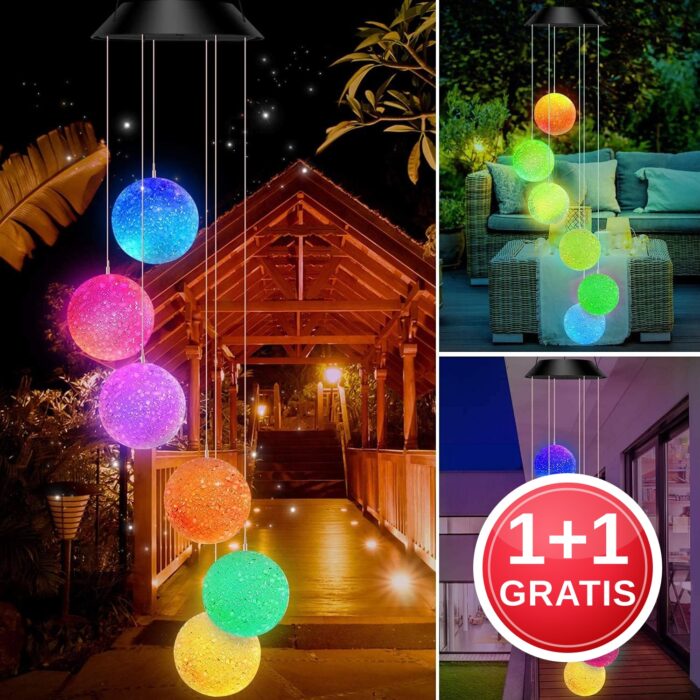 Lampa suspendată cu led solar - Chimy (1 + 1 GRATIS)